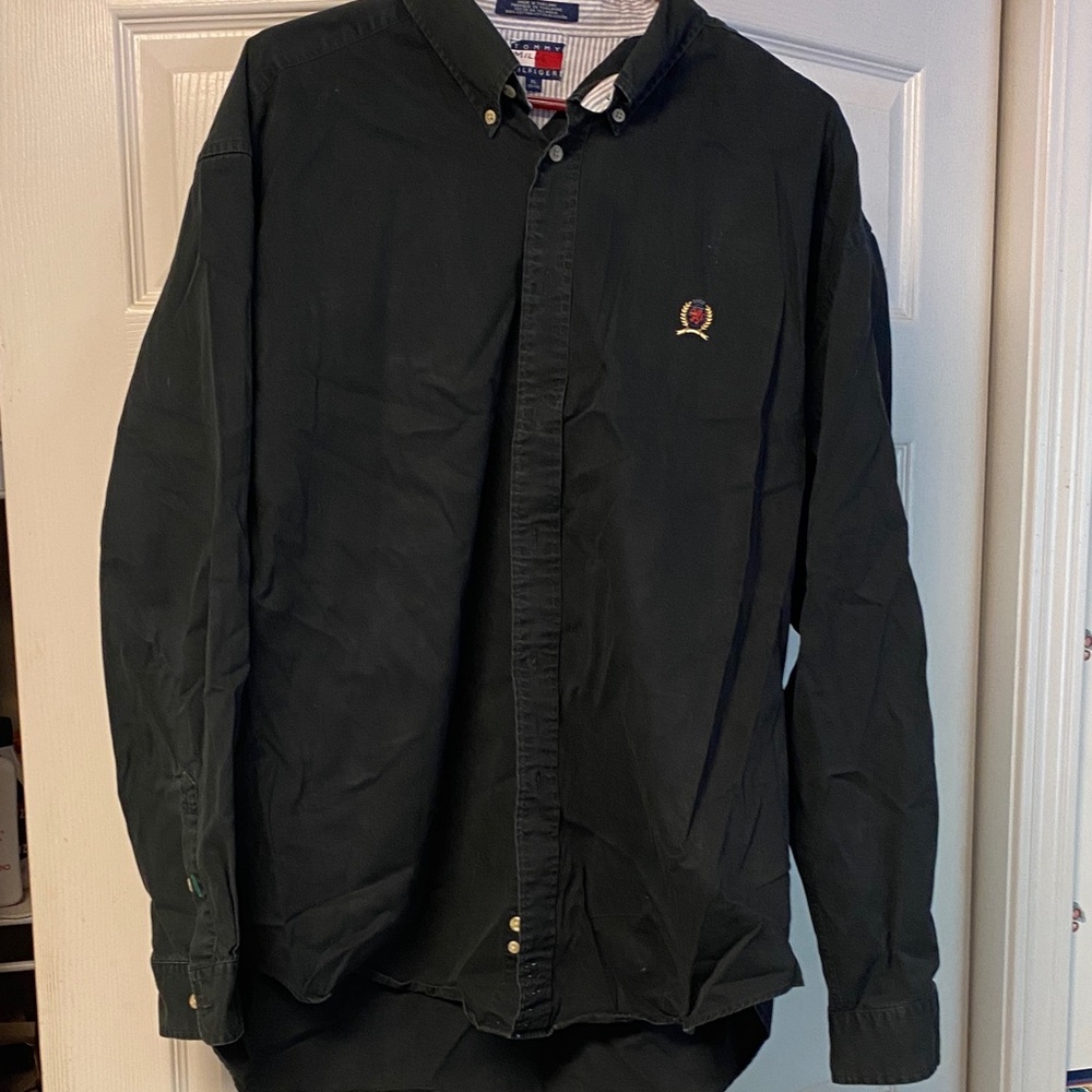 Tommy Hilfiger Black Button-Up Shirt